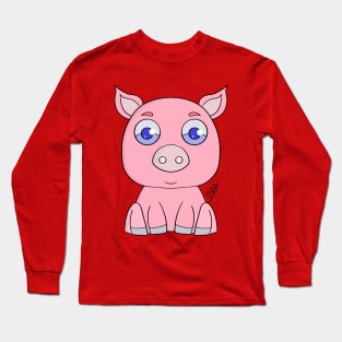 A friendly pig Long Sleeve T-Shirt